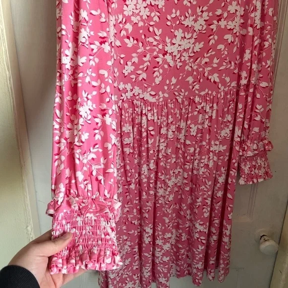 Draper James Boatneck Kitty Dress Pink Size Large - Picture 6 of 7